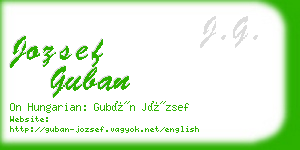 jozsef guban business card